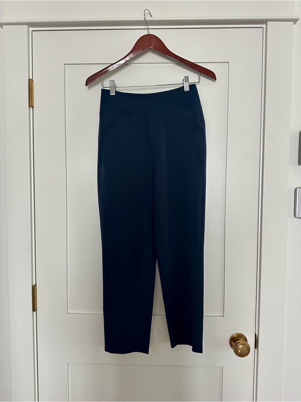 Athleta Endless High Rise Pant in Navy - Straight-Leg Pull-On Pants